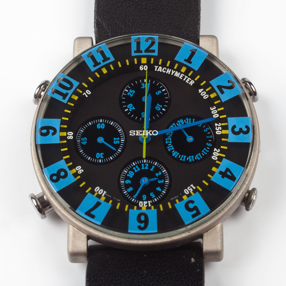 SOTTSASS Collection Chronograph Wristwatch, Blue, Japan, 1993