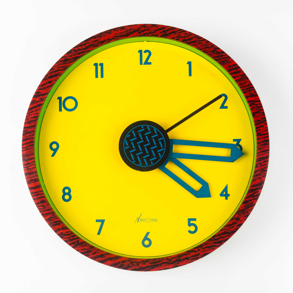 Wall Clock GEORGE SOWDEN & NATHALIE DU PASQUIER for NEOS by LORENZ, Italy, 1980s