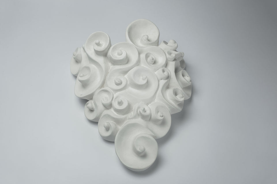 White Staff Sconce by JEAN BOGGIO for LES HERITIERS, France, 1990s