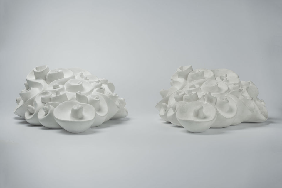 White Staff Sconce by JEAN BOGGIO for LES HERITIERS, France, 1990s