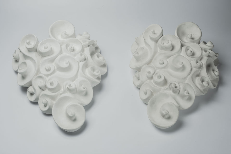 White Staff Sconce by JEAN BOGGIO for LES HERITIERS, France, 1990s