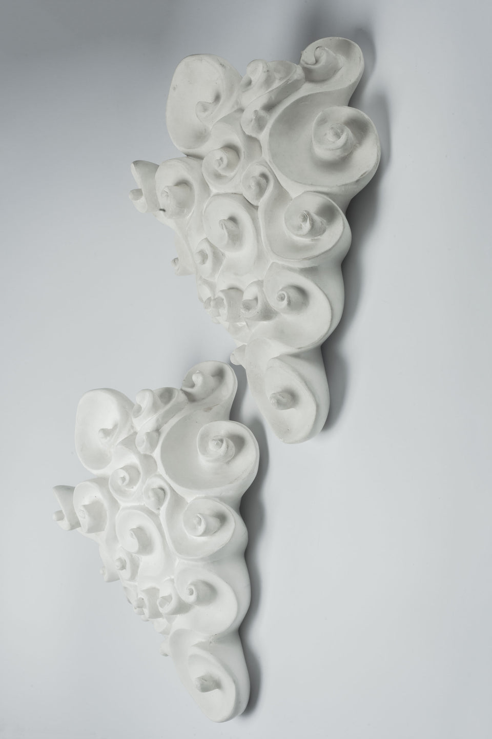 White Staff Sconce by JEAN BOGGIO for LES HERITIERS, France, 1990s