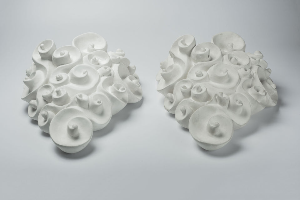 White Staff Sconce by JEAN BOGGIO for LES HERITIERS, France, 1990s