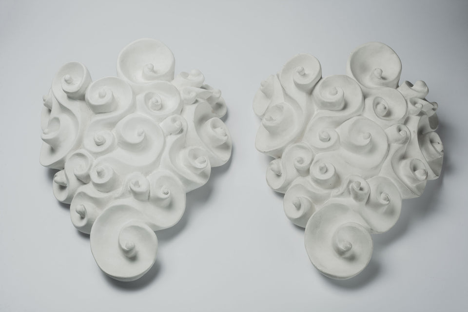 White Staff Sconce by JEAN BOGGIO for LES HERITIERS, France, 1990s