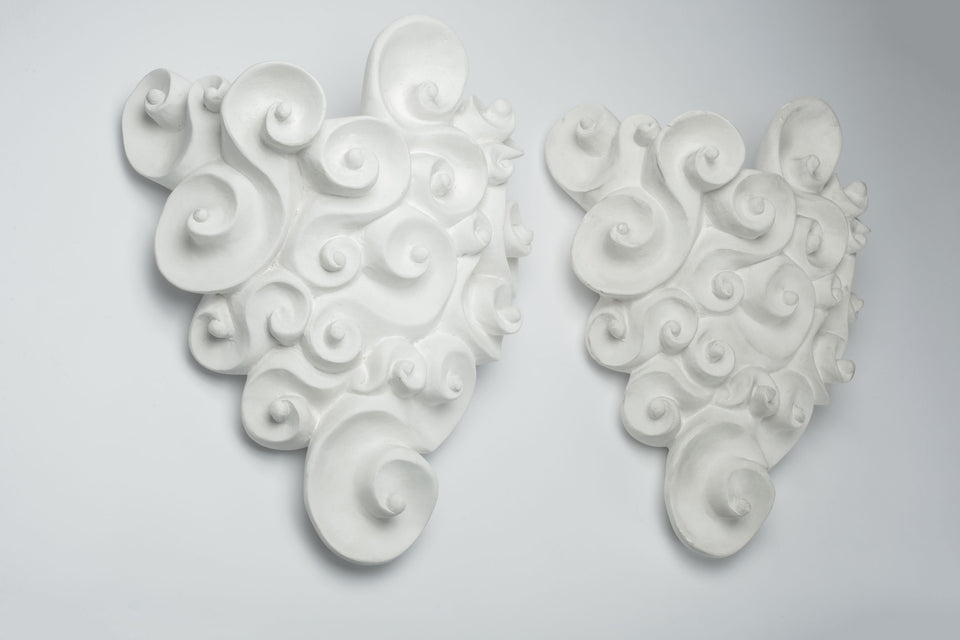 White Staff Sconce by JEAN BOGGIO for LES HERITIERS, France, 1990s