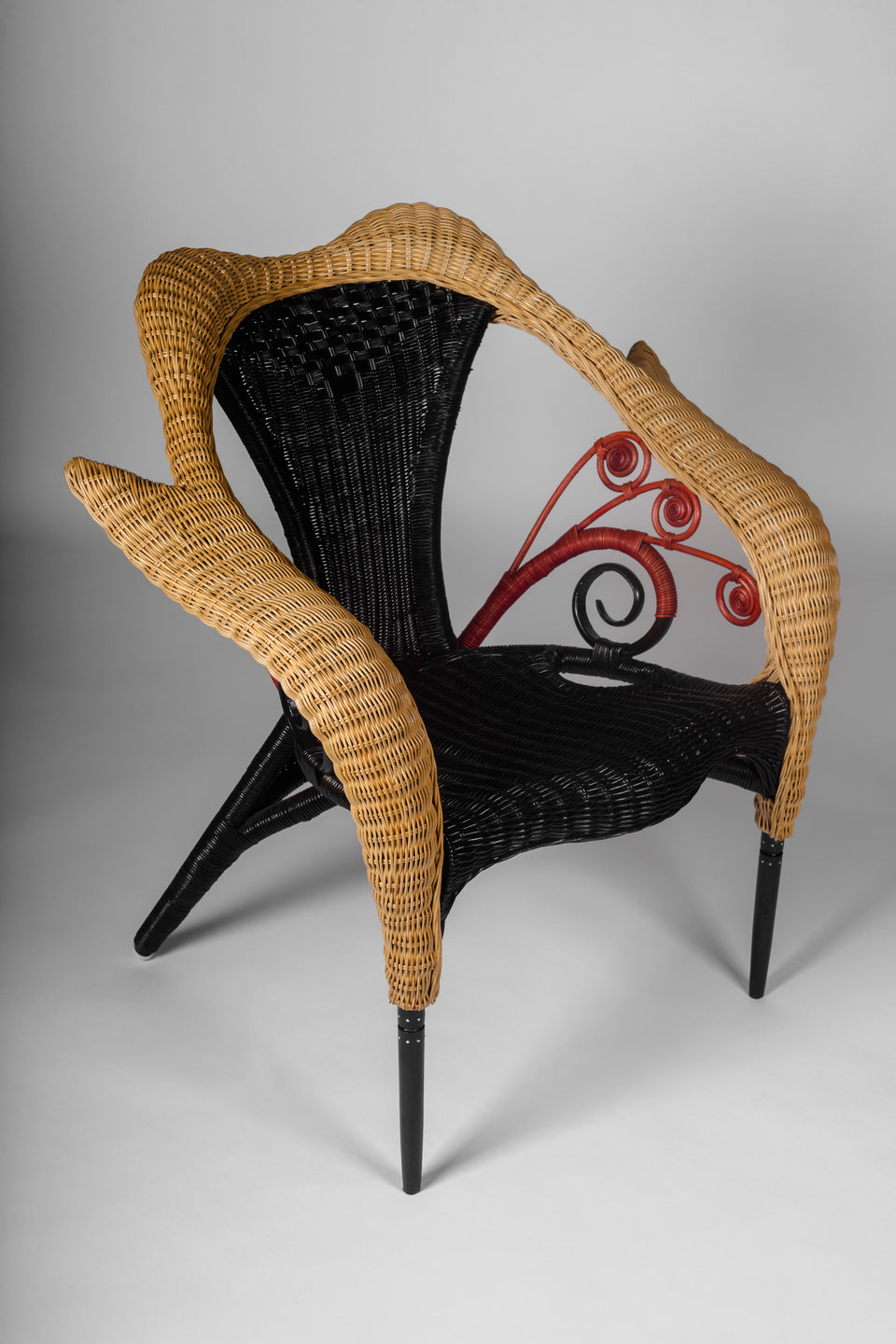 Rattan Armchair "Prorok" by BOREK SIPEK for DRIADE, Italy, 1988