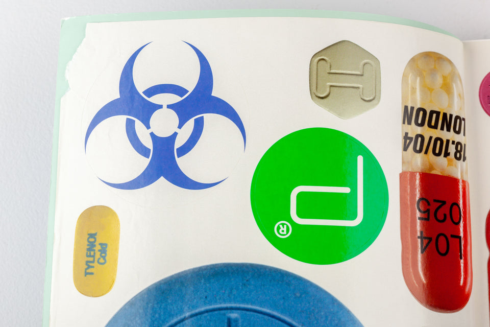 Damien Hirst Pharmacy Catalog (with stickers and results list), Sotheby's 2004