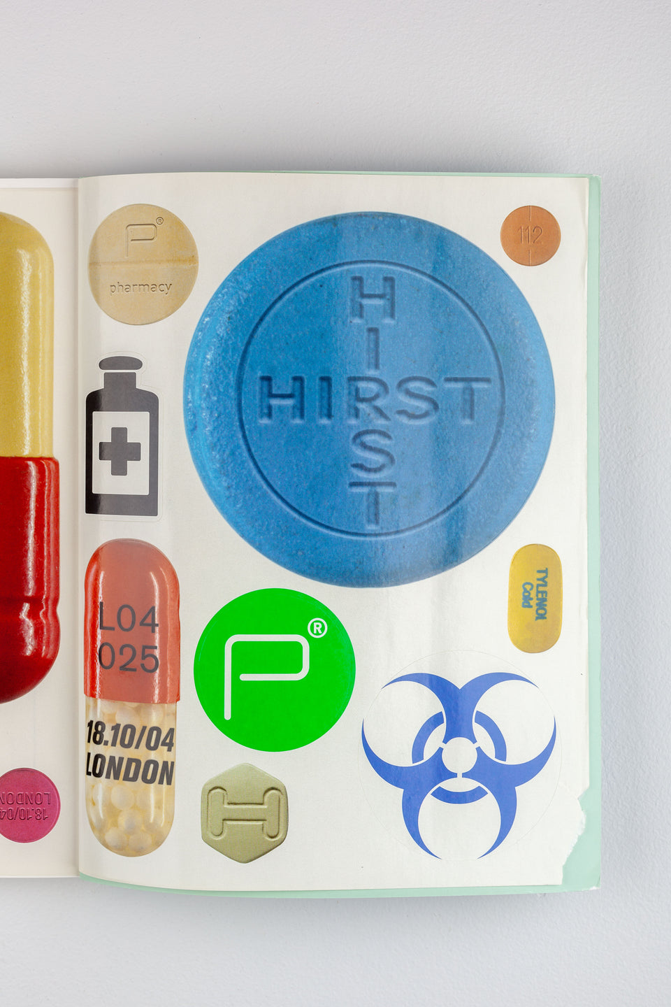 Damien Hirst Pharmacy Catalog (with stickers and results list), Sotheby's 2004