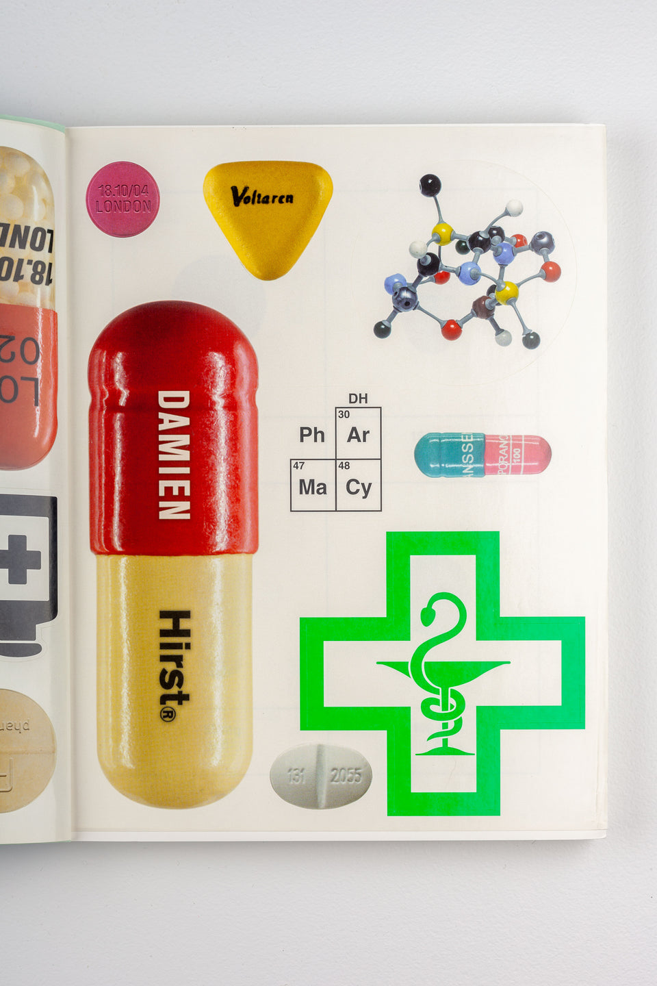 Damien Hirst Pharmacy Catalog (with stickers and results list), Sotheby's 2004