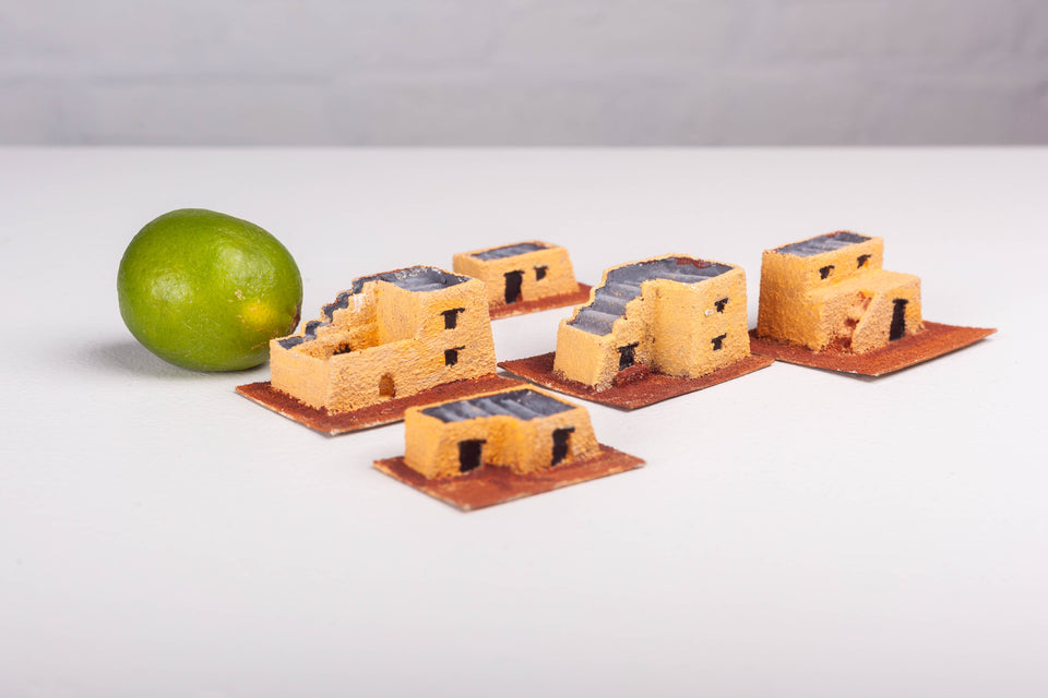Tunisian Set of 5 Putz Houses by Jason Sargenti