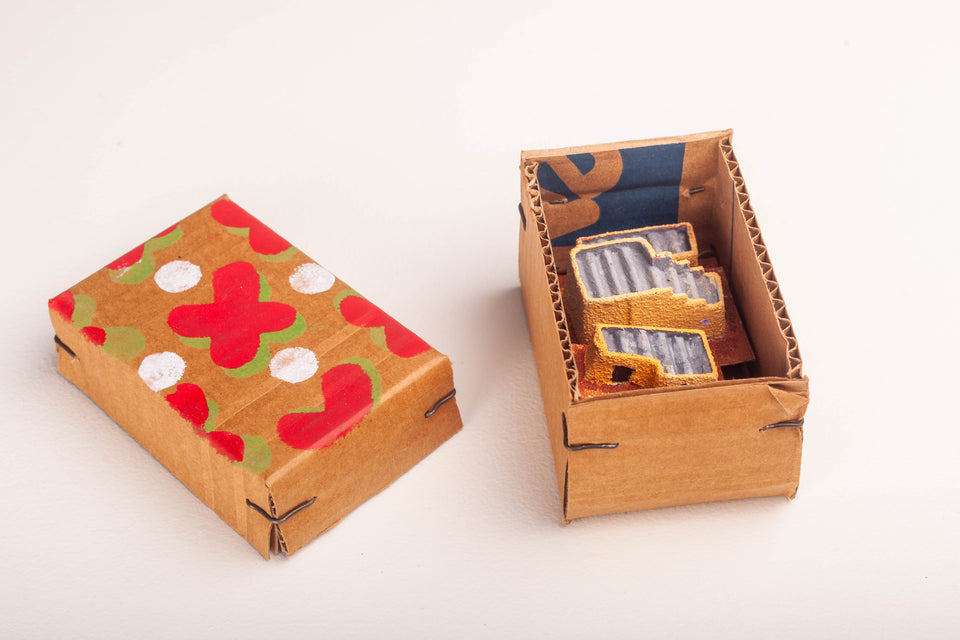 Tunisian Set of 5 Putz Houses by Jason Sargenti