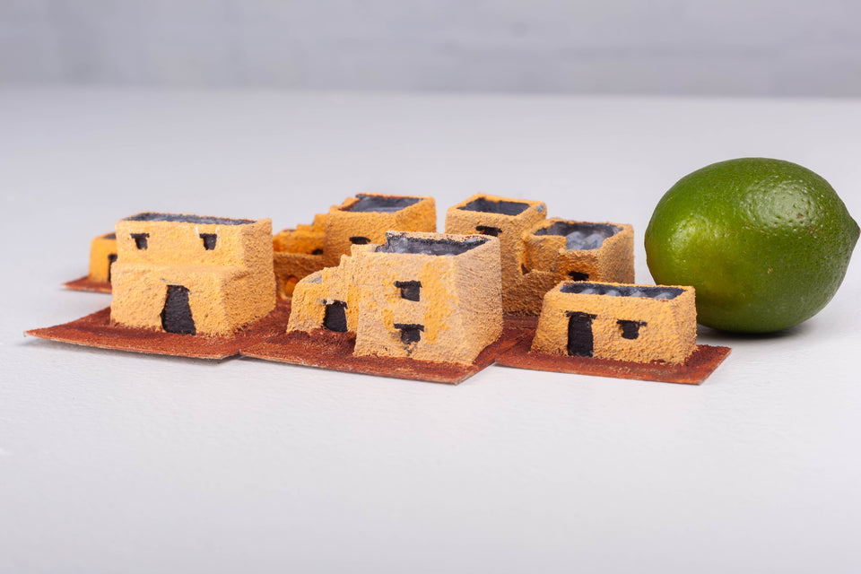 Tunisian Set of 5 Putz Houses by Jason Sargenti
