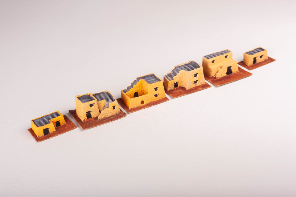 Tunisian Set of 5 Putz Houses by Jason Sargenti