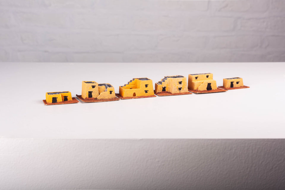 Tunisian Set of 5 Putz Houses by Jason Sargenti