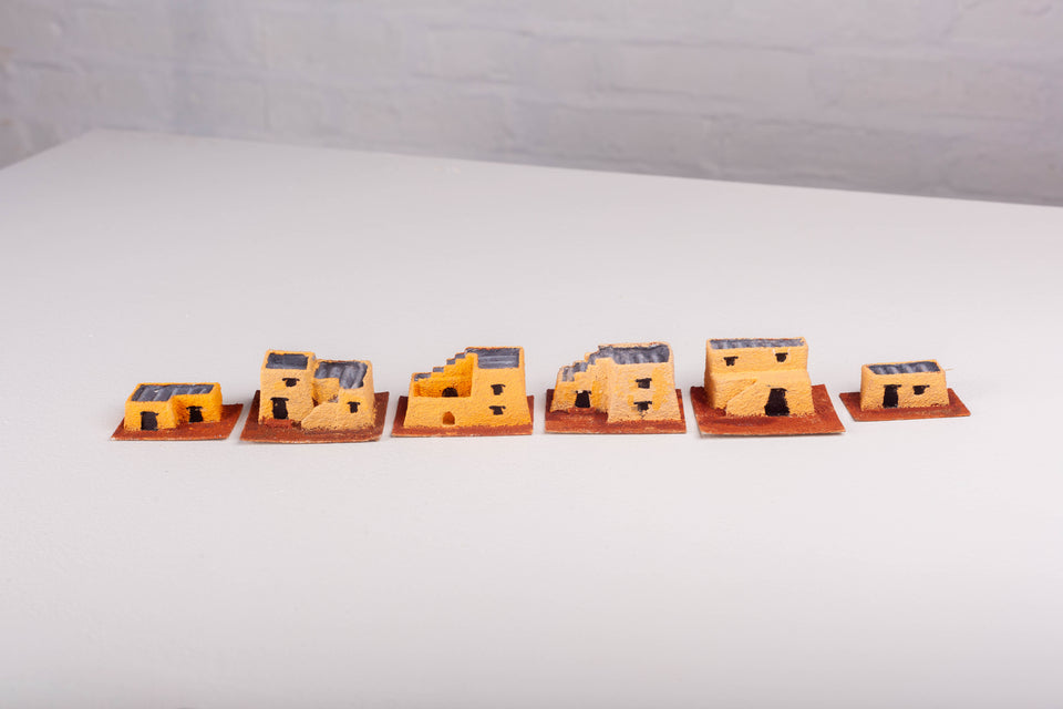 Tunisian Set of 5 Putz Houses by Jason Sargenti