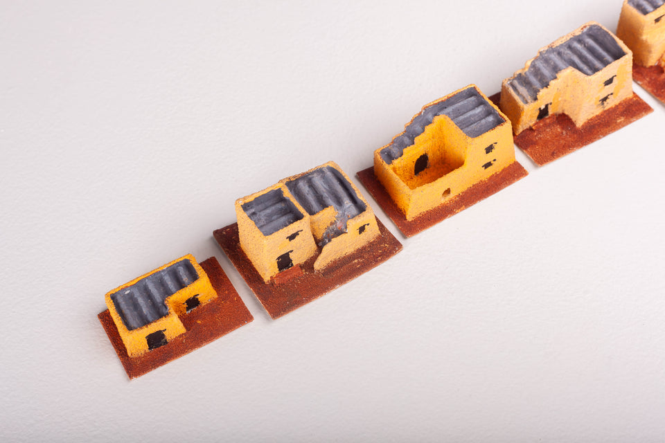 Tunisian Set of 5 Putz Houses by Jason Sargenti