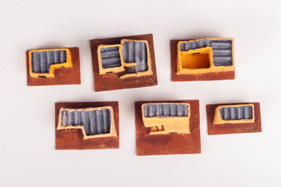 Tunisian Set of 5 Putz Houses by Jason Sargenti