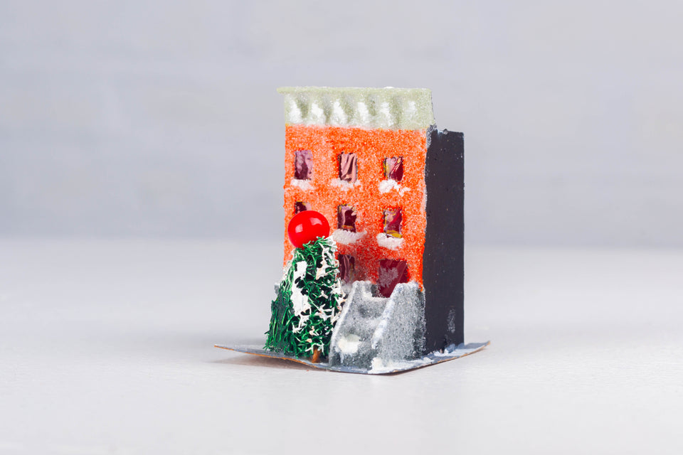 NY Building with Christmas Tree, Putz Houses by Jason Sargenti 2018