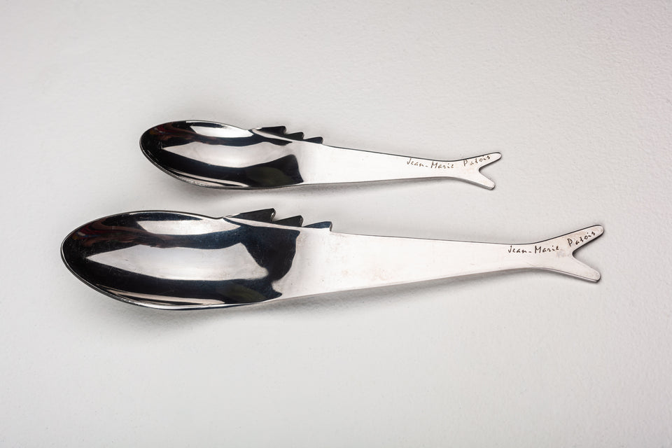 Esotismo Flatware set by Jean-Marie Patois, Stainless Steel, France 1988
