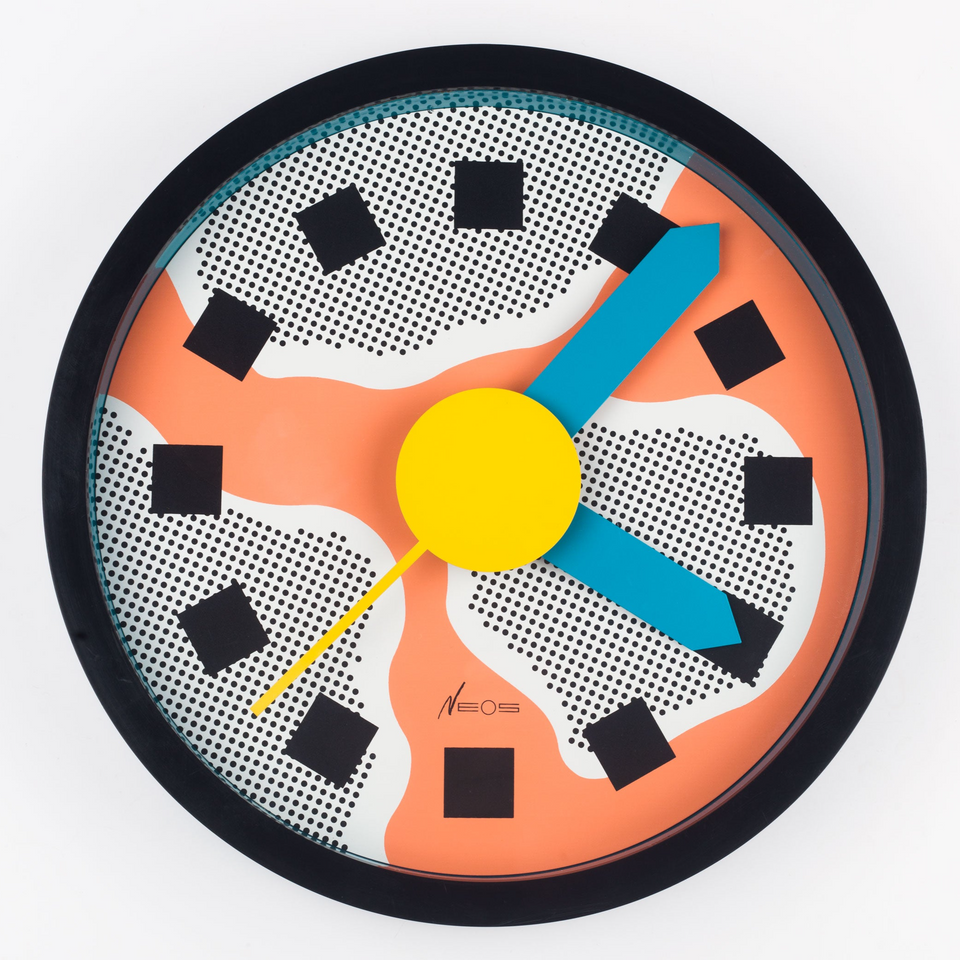 Wall Clock GEORGE SOWDEN & NATHALIE DU PASQUIER for NEOS by LORENZ, Italy, 1980s