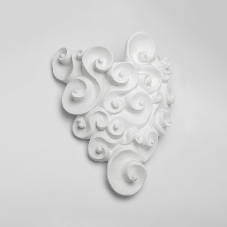 White Staff Sconce by JEAN BOGGIO for LES HERITIERS, France, 1990s