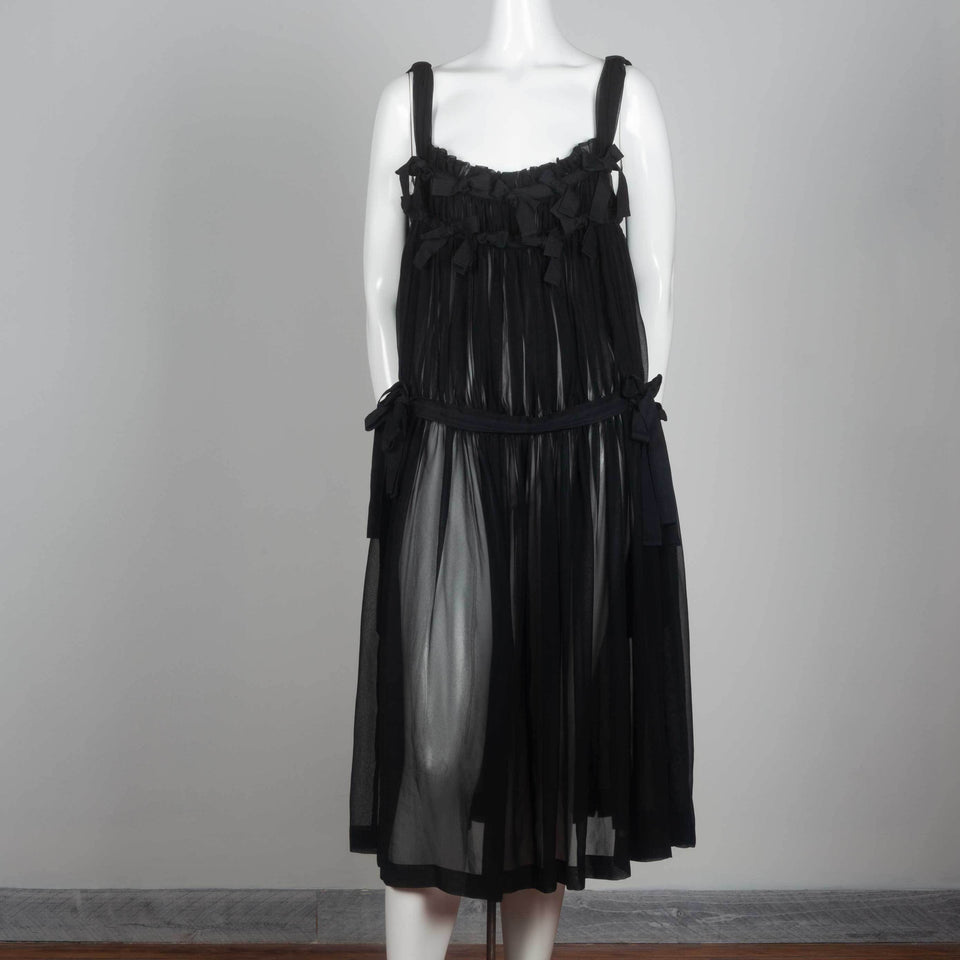 An oversized black chiffon dress from Japan by Comme des Garçons Tricot, vintage archive 2011.