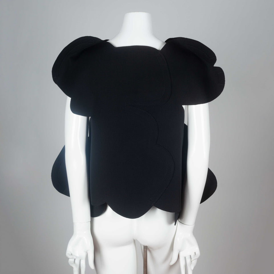 Comme des Garçons Wool Top in Black Cloud Shape, 2012
