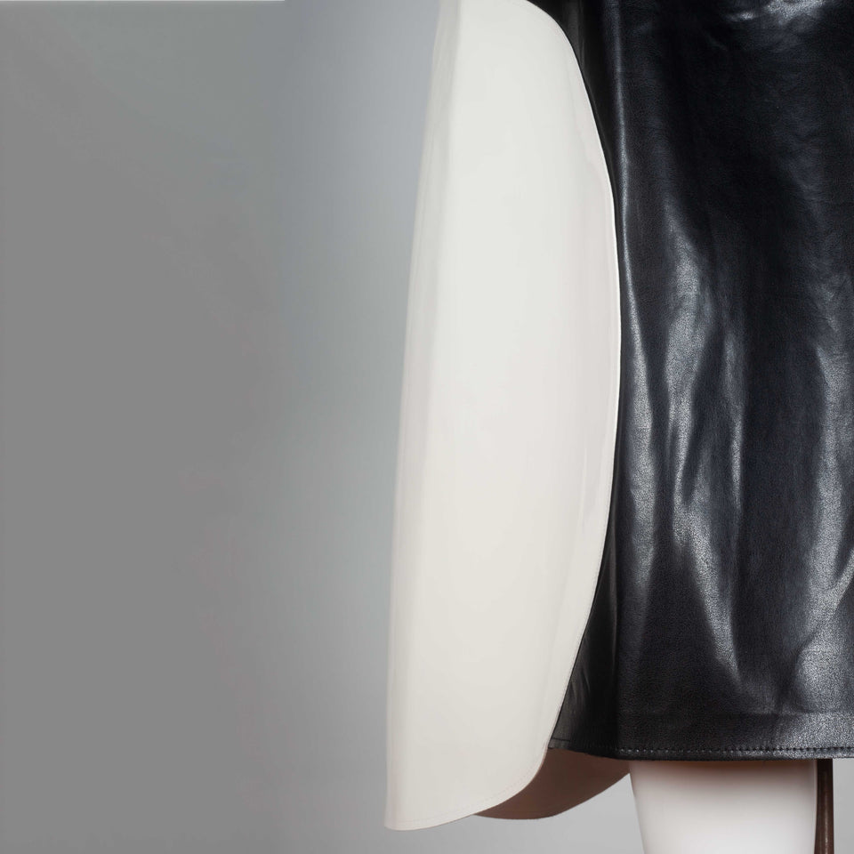 Junya Watanabe CDG Faux Leather Skirt with Circles, 2014