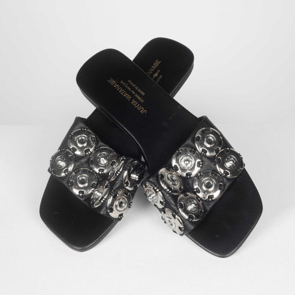 Junya Watanabe CDG Leather Snap Button Sandals