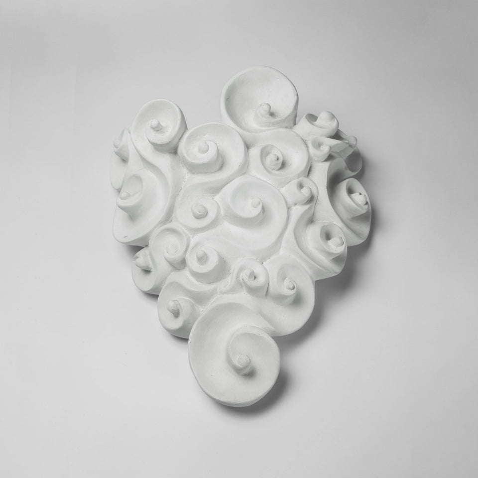 White Staff Sconce by JEAN BOGGIO for LES HERITIERS, France, 1990s