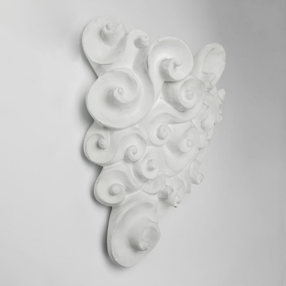 White Staff Sconce by JEAN BOGGIO for LES HERITIERS, France, 1990s