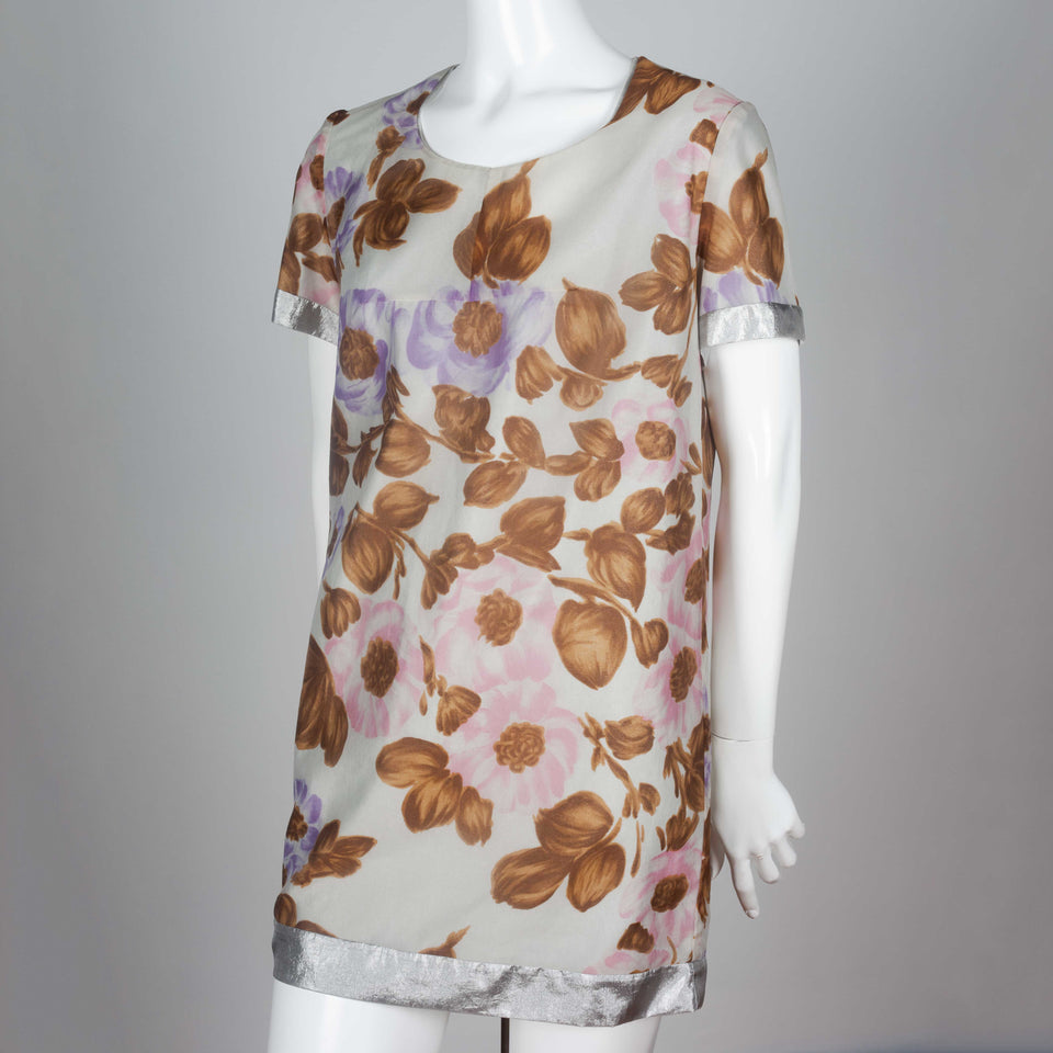 Comme des Garçons nylon dress from Japan with floral pattern dated 1993. 