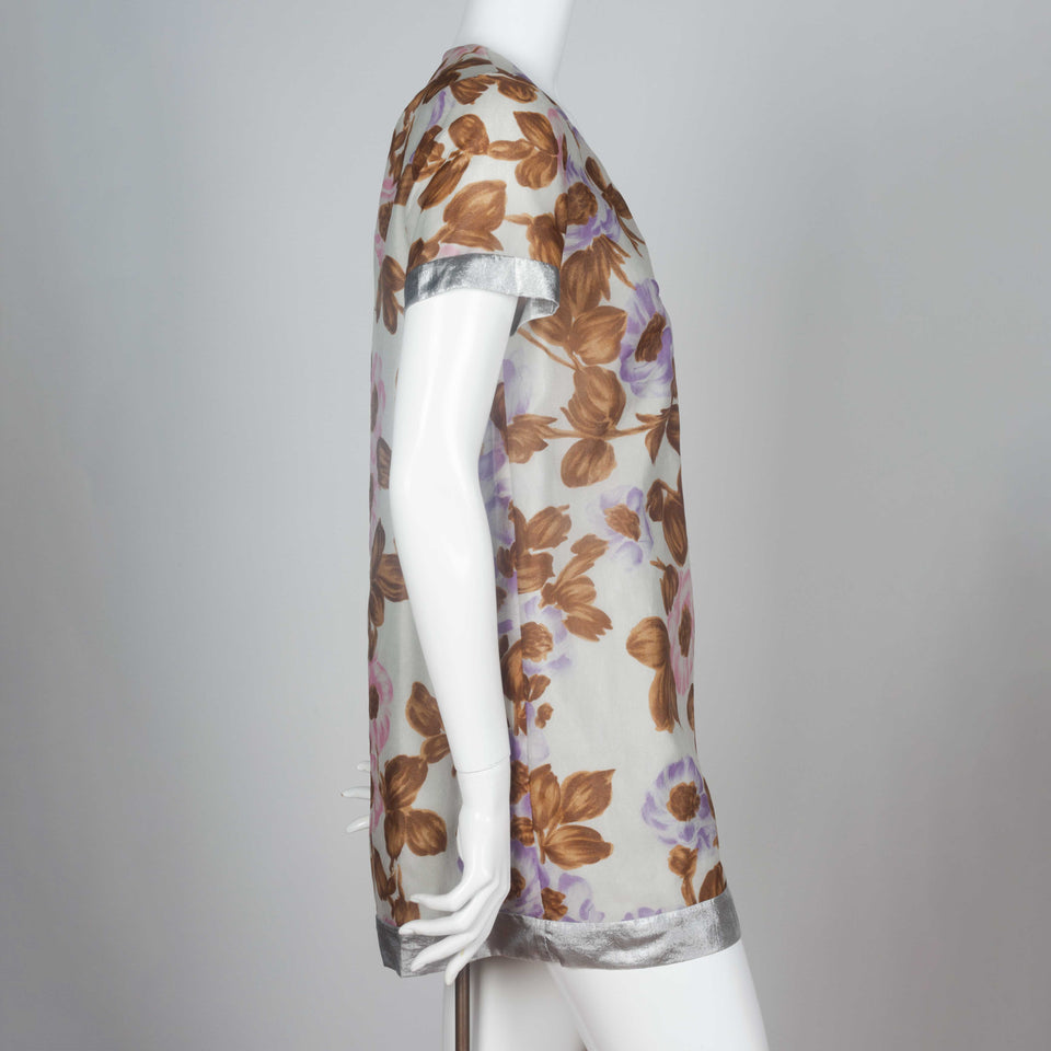 Comme des Garçons nylon dress from Japan with floral pattern dated 1993. 
