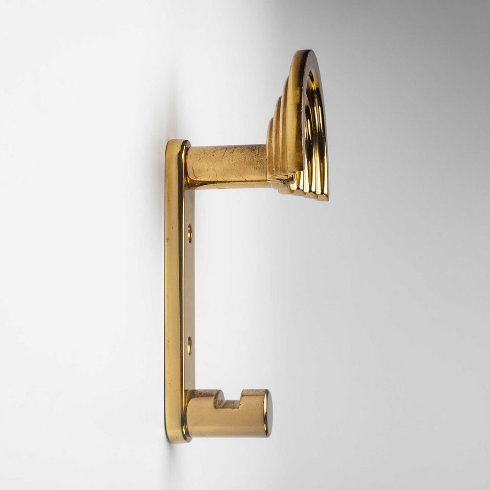 Brass Coat Hooks by ETTORE SOTTSASS for VALLI & VALLI, Italy, 1985