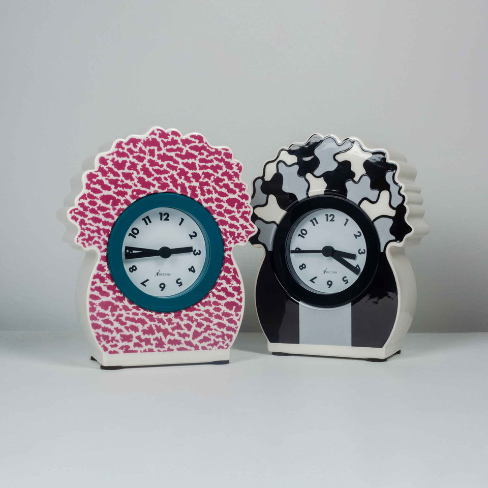 Pink Desk Clock by GEORGE SOWDEN for NEOS, Italy, 1980S