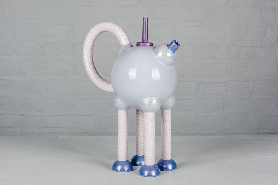 Tea Pot Columbina Superba by Matteo Thun for Memphis, rare Artist Proof number XII, 1982