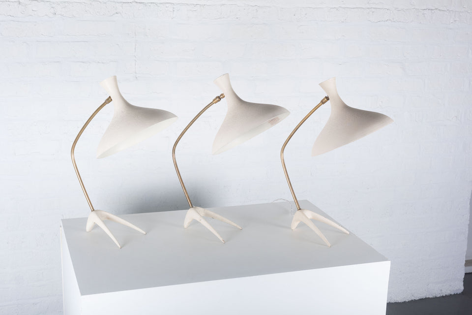Table Lamp by Cosack Leuchten, White, Germany, 1950s
