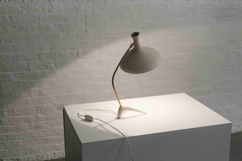 Table Lamp by Cosack Leuchten, White, Germany, 1950s