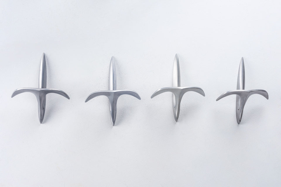 Coat hooks by Edison Barone for Pallucco (8 available), Italy 1991