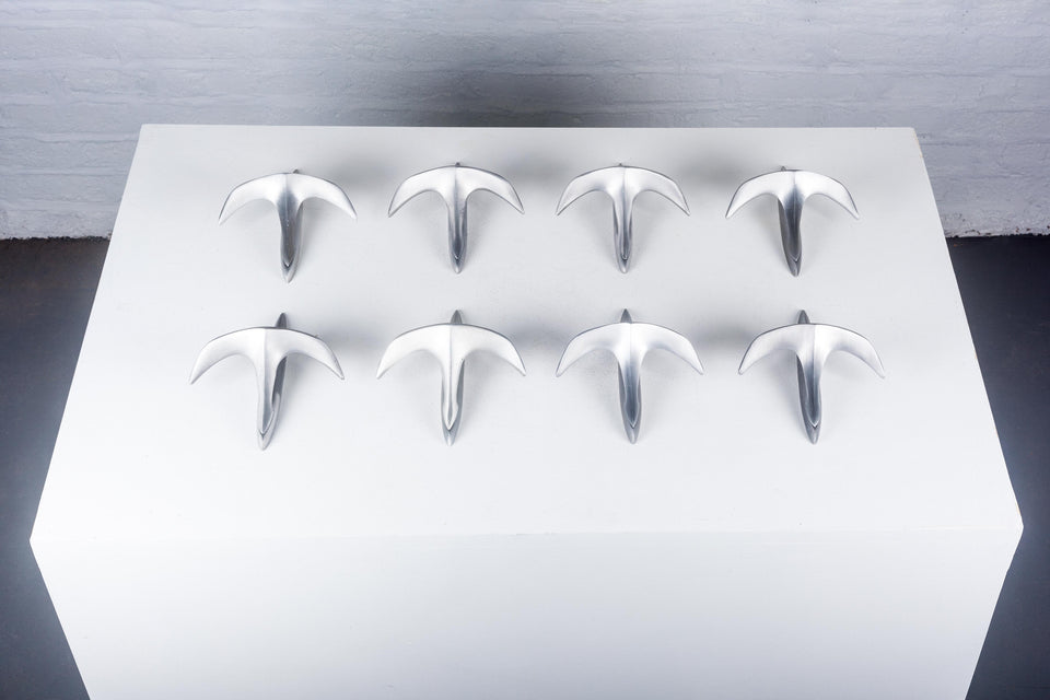 Coat hooks by Edison Barone for Pallucco (8 available), Italy 1991