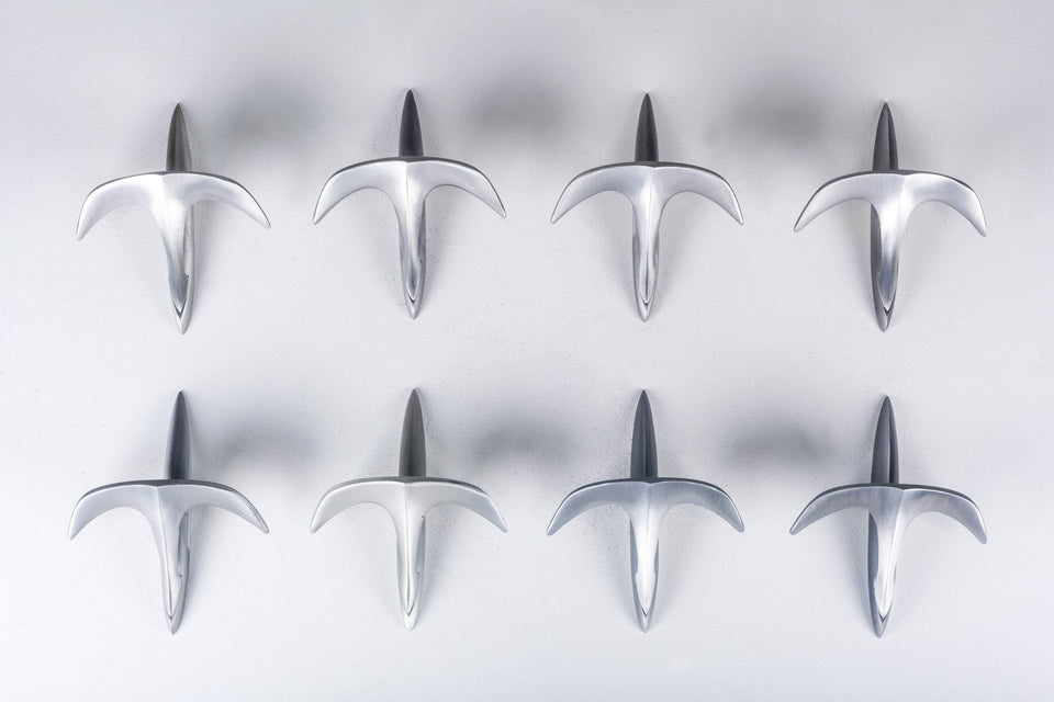 Coat hooks by Edison Barone for Pallucco (8 available), Italy 1991