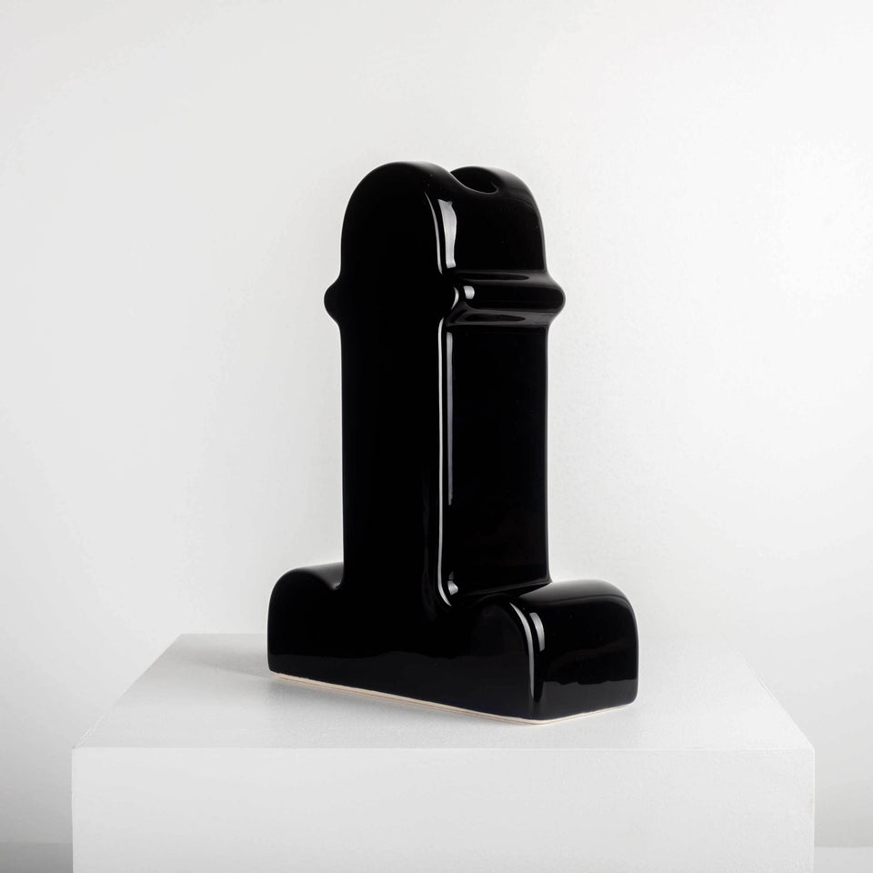 Black Shiva vase prototype by Ettore Sottsass.