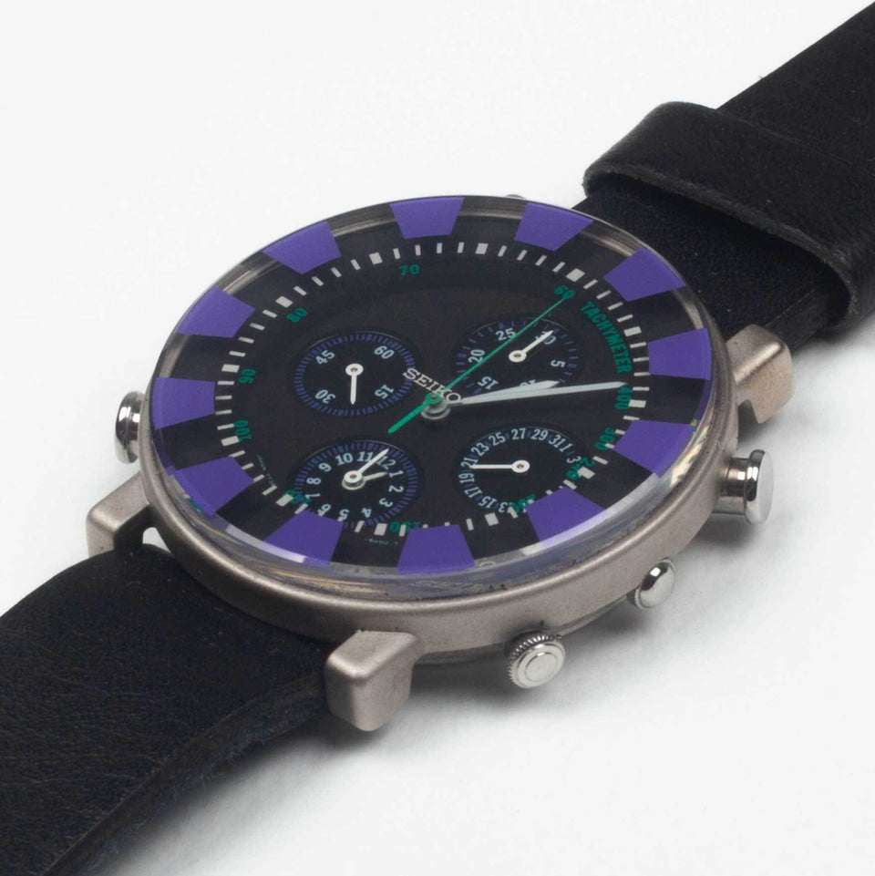 First edition, 1993 Seiko Sottsass chronograph wristwatch. 