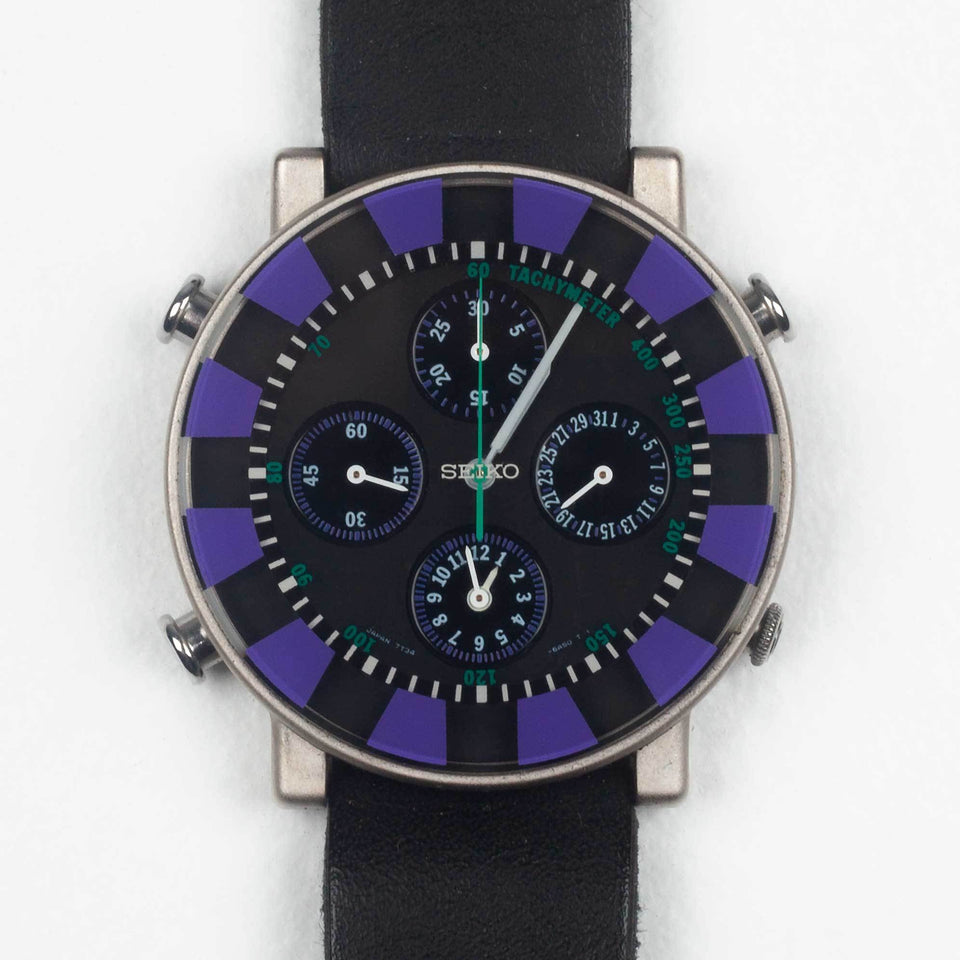 First edition, 1993 Seiko Sottsass chronograph wristwatch. 